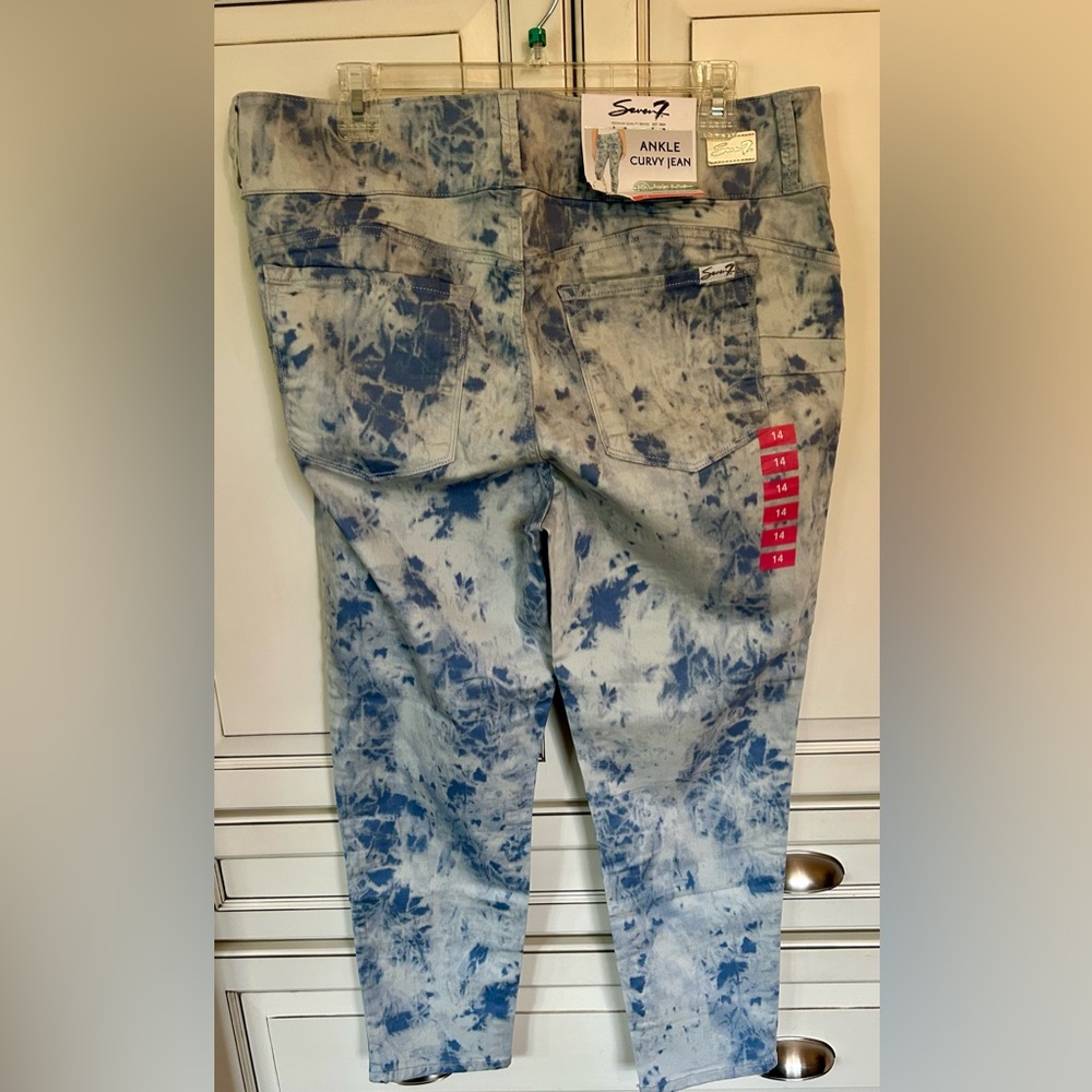 NWT Seven 7 for all Mankind Ankle Curvy Jean High Rise Sunny size 14 - Picture 3 of 5